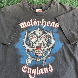 Vintage Motorhead England Band T-Shirt Mens Large Faded Black Born to Lose 1988